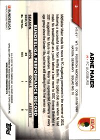 Arne Maier - Topps Chrome Bundesliga Base Set 2022-23, Nr. 2