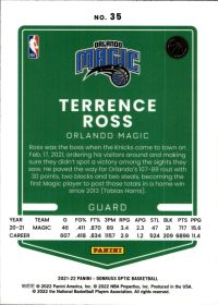Terrence Ross - Panini Donruss Optic Base Set 2021-22, Nr. 35
