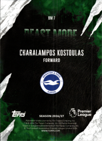 Charalampos Kostoulas - Topps Flagship Premier League Beast Mode 2026-27, Nr. BM 7 – Insert
