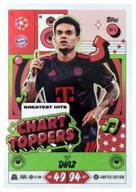 Luis Díaz - Topps Match Attax UEFA Club Competitions Chart Toppers 2026-27, Nr. GH 3