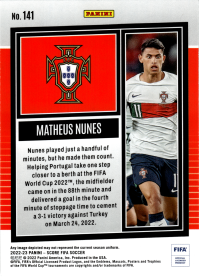 Matheus Nunes - Panini Score FIFA Base Set 2022-23, Nr. 141