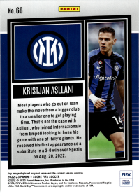 Kristjan Asllani - Panini Score FIFA Base Set 2022-23, Nr. 66