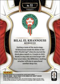 Bilal El Khannouss - Panini Select FIFA Road to World Cup Terrace 2025-26, Nr. 53