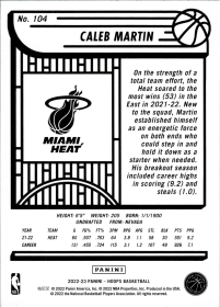 Caleb Martin - Panini Hoops Base Set 2022-23, Nr. 104