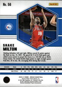 Shake Milton - Panini Mosaic Base Set 2020-21, Nr. 56