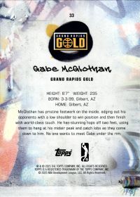 Gabe McGlothan - Topps G League Base Set 2024-25, Nr. 33