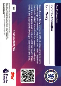 John Terry & Ricardo Carvalho - Topps Match Attax Premier League Pro Partnership 2025-26, Nr. 366