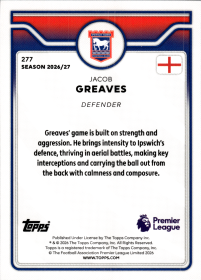 Jacob Greaves - Topps Flagship Premier League Base Set 2026-27, Nr. 277