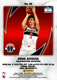 Deni Avdija - Panini NBA Sticker & Card Collection 2020-21, Nr. 89