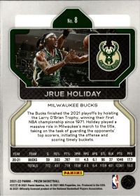 Jrue Holiday - Panini Prizm Base Set 2021-22, Nr. 8