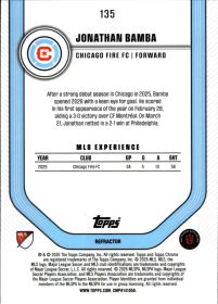Jonathan Bamba - Topps Chrome MLS Base Set 2026, Nr. 135 – Refractor