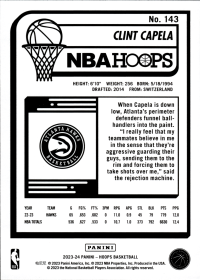 Clint Capela - Panini Hoops Base Set 2023-24, Nr. 143