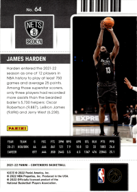 James Harden - Panini Contenders Season Ticket 2021-22, Nr. 64