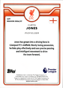 Curtis Jones - Topps Flagship Premier League Base Set 2026-27, Nr. 169
