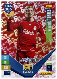 Fernando Torres - Panini Adrenalyn XL FIFA 365 Fan Favourites 2026-27, Nr. 412 – Red, Insert