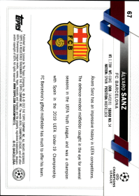 Álvaro Sanz - Topps Chrome UEFA Club Competitions Base Set 2022-23, Nr. 67 – Rookie Card