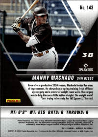 Manny Machado - Panini Mosaic Base Set 2021, Nr. 143