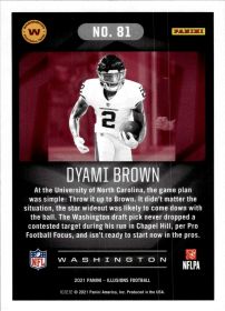 Dyami Brown - Panini Illusions Base Set 2021, Nr. 81 – Rookie Card