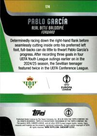Pablo García - Topps UEFA Club Competitions Base Set 2025-26, Nr. 174 – Rookie Card, Diamante