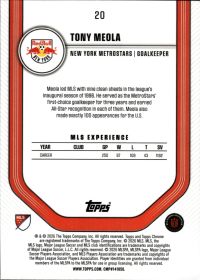 Tony Meola - Topps Chrome MLS Base Set 2026, Nr. 20