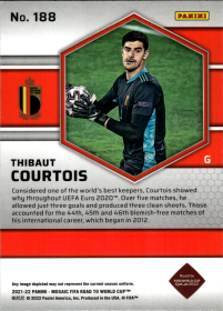 Thibaut Courtois - Panini Mosaic FIFA Road to World Cup Base Set 2021-22, Nr. 188