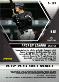 Andrew Vaughn - Panini Mosaic Base Set 2021, Nr. 283 – Rookie Card