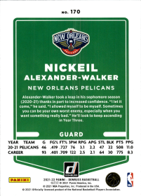 Nickeil Alexander-Walker - Panini Donruss Base Set 2021-22, Nr. 170