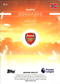 Martin Ødegaard - Topps Flagship Premier League Flying the Flag 2026-27, Nr. FF 2 – Insert