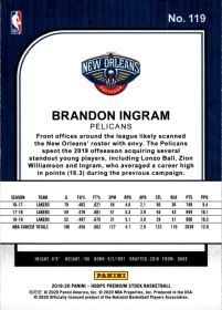 Brandon Ingram - Panini Hoops Premium Stock Base Set 2019-20, Nr. 119