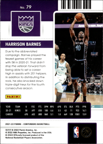Harrison Barnes - Panini Contenders Season Ticket 2021-22, Nr. 79
