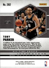 Tony Parker - Panini Mosaic All-Time Greats 2020-21, Nr. 282 – Insert