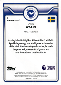 Yasin Ayari - Topps Flagship Premier League Future Stars 2026-27, Nr. 5