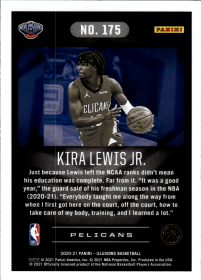 Kira Lewis Jr. - Panini Illusions Base Set 2020-21, Nr. 175 – Rookie Card
