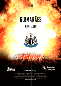 Bruno Guimarães - Topps Flagship Premier League On Fire 2026-27, Nr. OF 15 – Insert