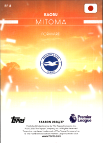 Kaoru Mitoma - Topps Flagship Premier League Flying the Flag 2026-27, Nr. FF 8 – Insert