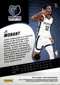 Ja Morant - Panini Revolution Base Set 2022-23, Nr. 93