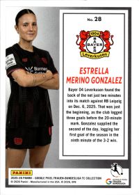 Estrella Merino Gonzalez - Panini Frauen-Bundesliga TC Collection Base Set 2025-26, Nr. 28