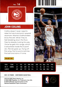 John Collins - Panini Contenders Season Ticket 2021-22, Nr. 14