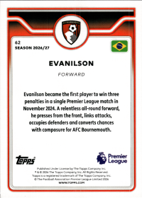 Evanilson - Topps Flagship Premier League Base Set 2026-27, Nr. 62
