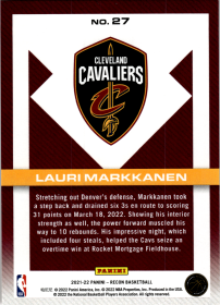 Lauri Markkanen - Panini Recon Base Set 2021-22, Nr. 27