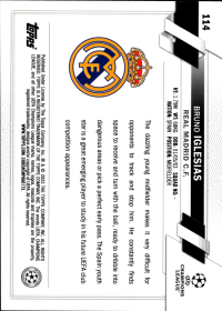 Bruno Iglesias - Topps Chrome UEFA Club Competitions Base Set 2022-23, Nr. 114 – Rookie Card