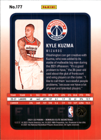 Kyle Kuzma - Panini Donruss Elite Base Set 2021-22, Nr. 177