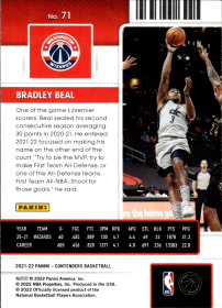 Bradley Beal - Panini Contenders Season Ticket 2021-22, Nr. 71