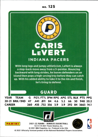 Caris LeVert - Panini Donruss Base Set 2021-22, Nr. 125