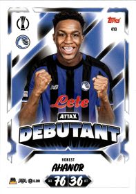 Honest Ahanor - Topps Match Attax UEFA Club Competitions Attax Debutant 2026-27, Nr. 410