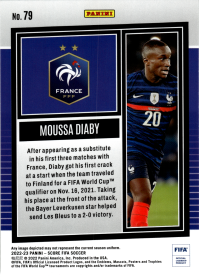 Moussa Diaby - Panini Score FIFA Base Set 2022-23, Nr. 79