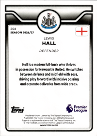 Lewis Hall - Topps Flagship Premier League Base Set 2026-27, Nr. 206