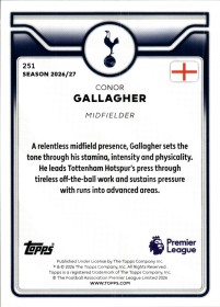 Conor Gallagher - Topps Flagship Premier League Base Set 2026-27, Nr. 251