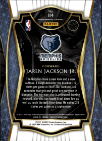 Jaren Jackson Jr. - Panini Select Premier Level 2020-21, Nr. 114