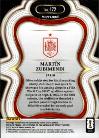 Martín Zubimendi - Panini Select FIFA Road to World Cup Mezzanine 2025-26, Nr. 172